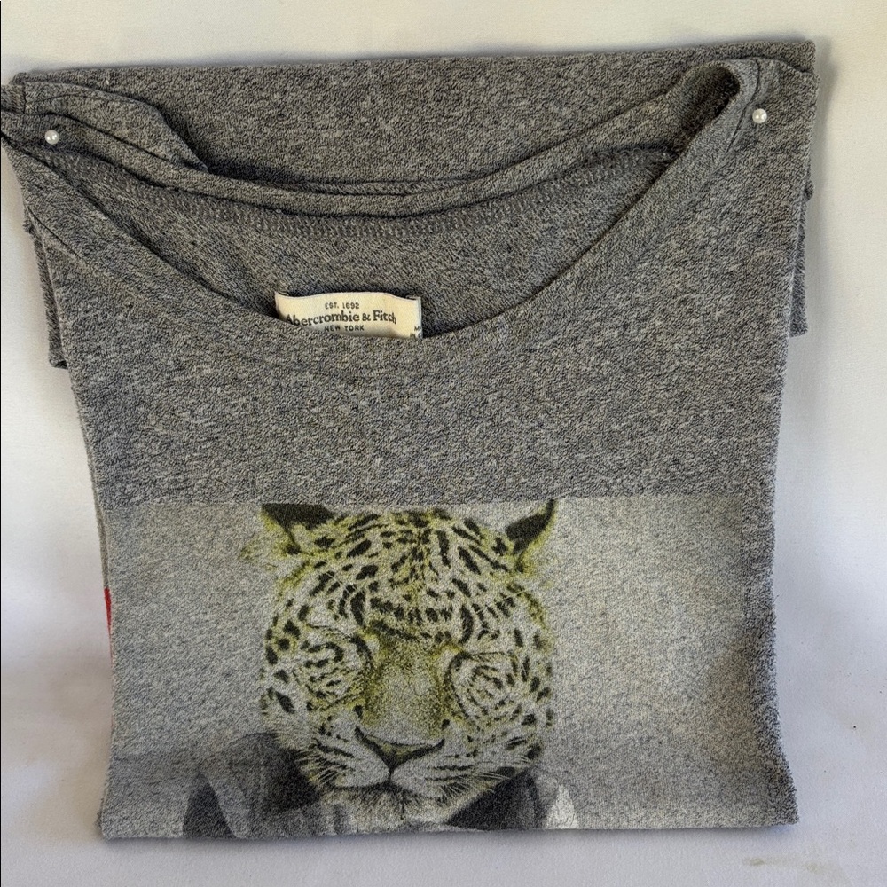 GENTLY WORN ABERCROMBIE & FITCH VERY COOL UNISEX BEACH WEAR TEE - LARGE - Picture 11 of 13